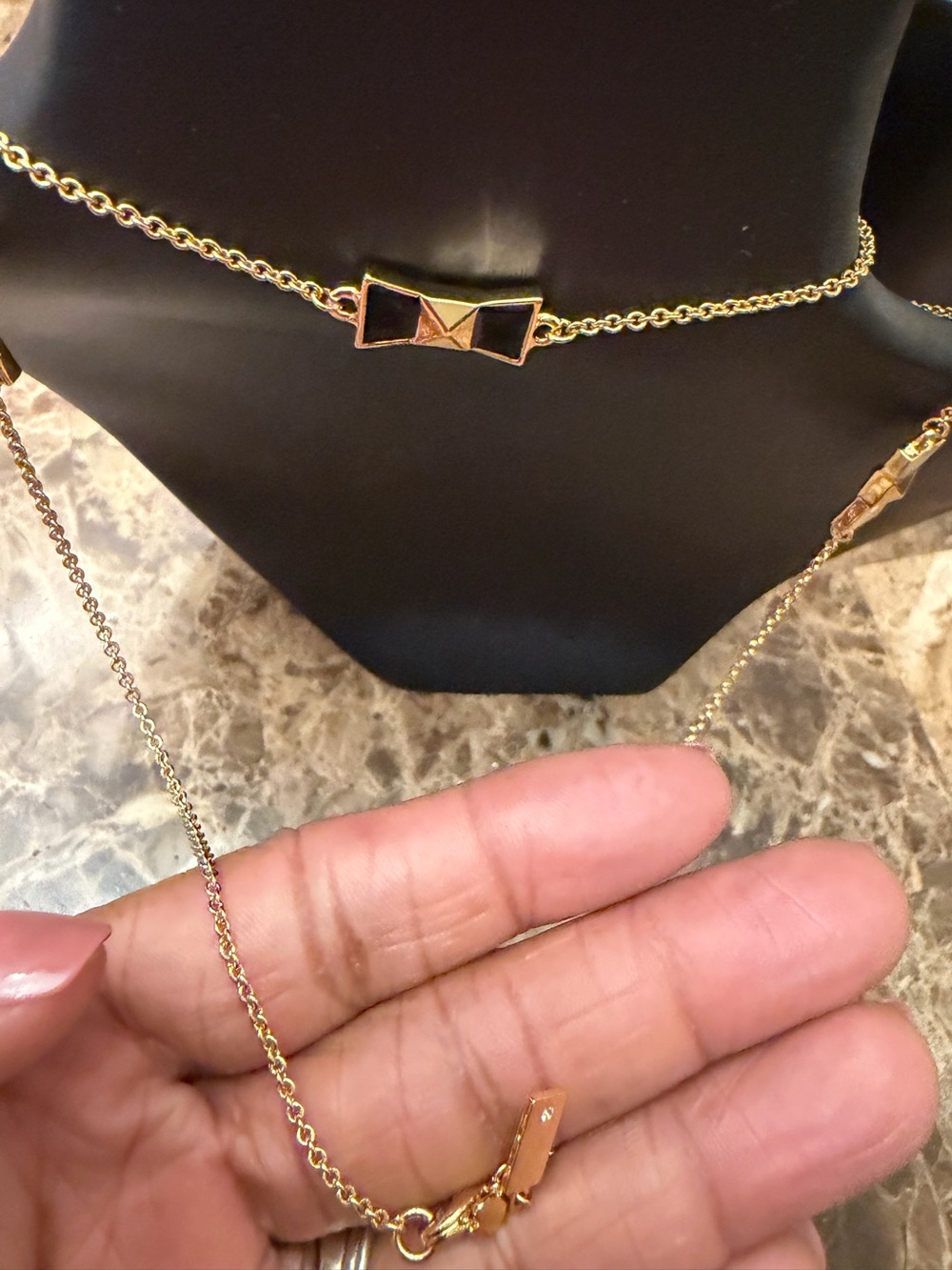 ๐ NWOT Kate Spade "Take a Bow" Long Station Necklace - Picture 4 of 6